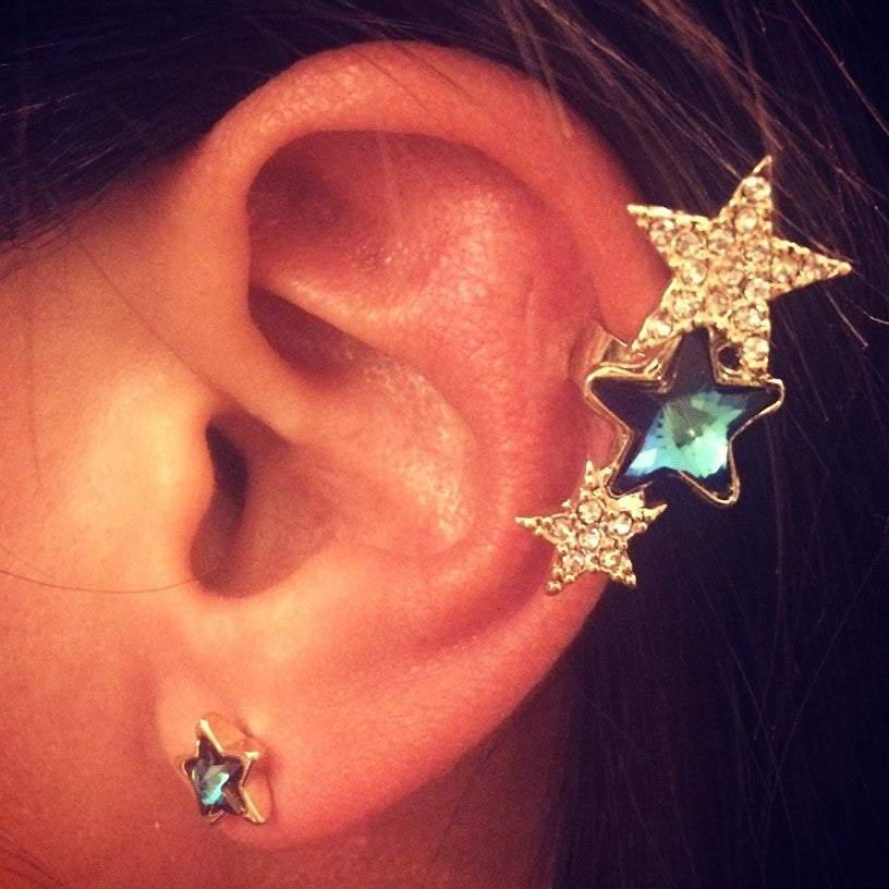 Bijou d'oreille Ear cuff Etoiles